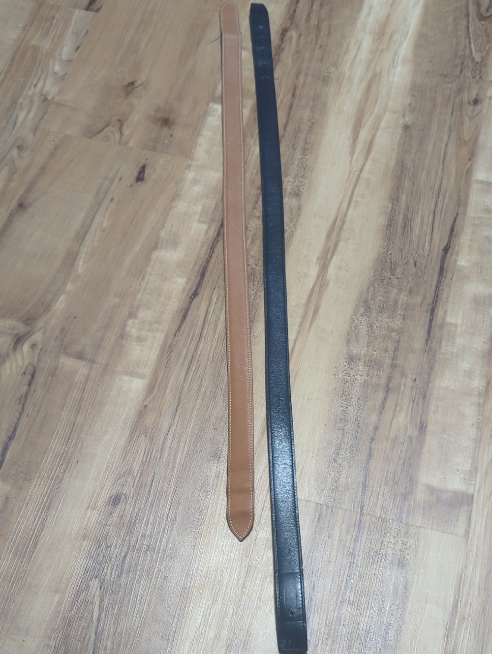 Hermes Black and Tan Leather Belts